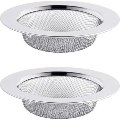2PCS Filtre à Évier en Acier Inoxydable, Filtre de Vidange de 11,5 cm, Crépine d'évier, Tamis d'évier, Crépine d'évier de Cuisine