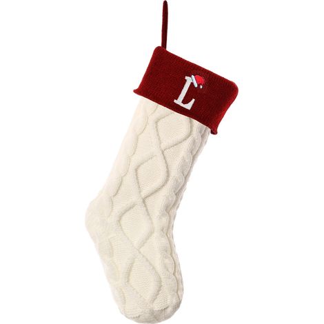 Support Pour Chaussettes De Noël - Support Alphabet Murale Pour Cheminée - 26 Lettres - Tissu - 45 x 22 cm - 1 Pièce (1/4)