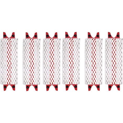 Lot de 6 têtes de Balai Plates en Microfibre compatibles avec Vileda Ultramax