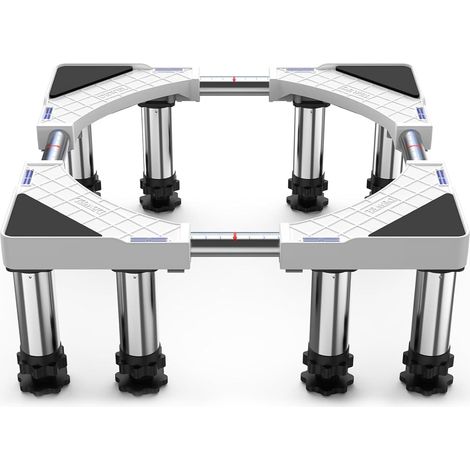 Pied long pour châssis de machine à laver, socle pour machine à laver et sèche-linge, châssis pour machine à laver, capacité de charge 450 kg, adapté pour réfrigérateurs, machines à laver (largeur : 4 (1/5)
