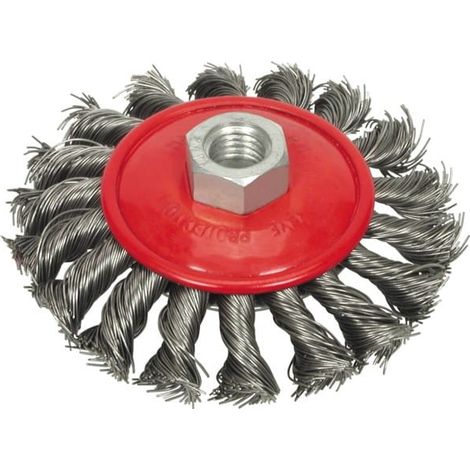 CEPILLO CÓNICO VOREL 100mm HILO DE ALAMBRE TRENZADO 06977