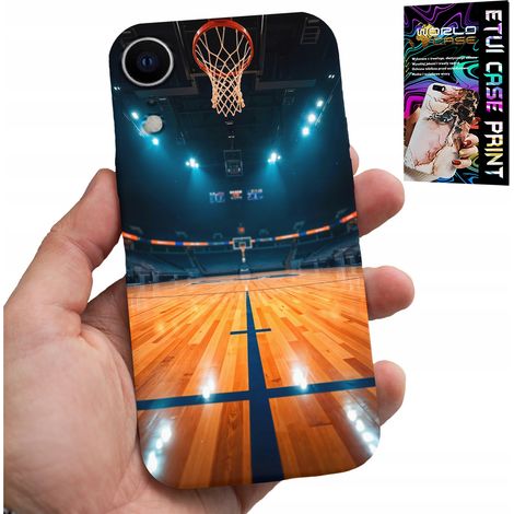 Custodia per iPhone XR - Motivo campo da basket NBA, canestro, fan (1/5)