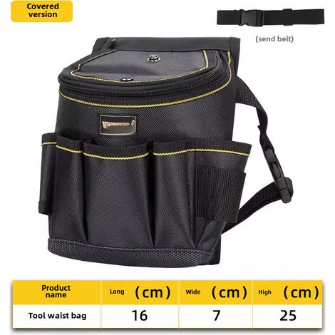 Werkzeuggürteltasche für Elektriker, strapazierfähiges Oxford-Canvas, mehrere sichere Taschen, verstellbarer Gurt für Baustellen (1/5)