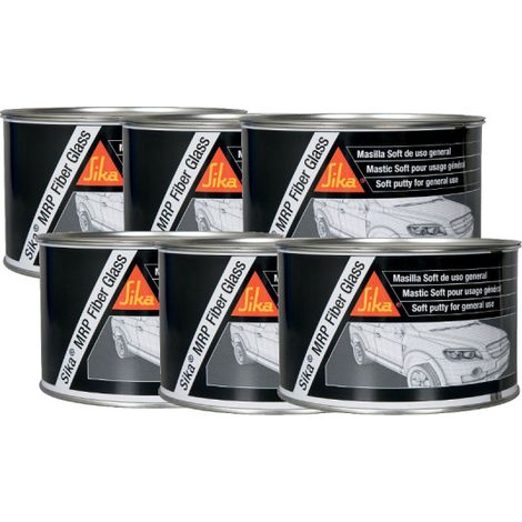 Set di 6 stucchi in fibra di vetro per lamiera - SIKA MRP Fibra di vetro - Grigio - 2kg