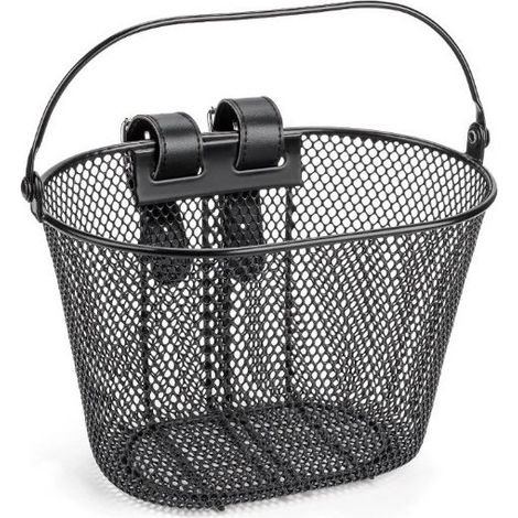Panier de vélo en métal noir, à fixation avant, panier pour vélo enfant, panier portatif, accessoires de cyclisme. (1/5)