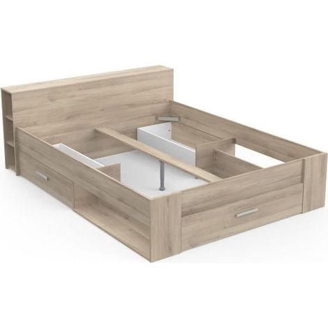 Demeyere - Lit adulte 140 x 190 cm - Chene Kronberg - Oxygene (1/7)
