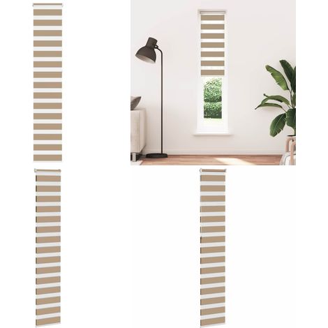 vidaXL Zebrarollo Sandbraun 40x230 cm Stoffbreite 35,9 cm Polyester (1/5)