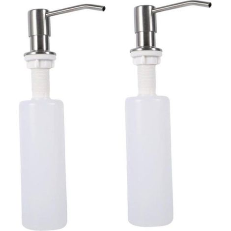 Distributeur De Savon - Acier Inoxydable - Pour Évier Cuisine - Lot De 2 (1/5)