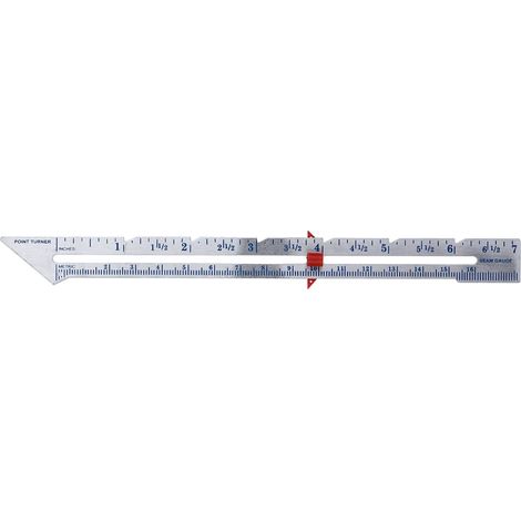 Jauge Coulissante, Règle de Matelassage en Aluminium avec Marqueur Réglable pour des Mesures Précises dans les Projets de Bricolage et de Couture (Règle pointue en aluminium argenté) (1/5)