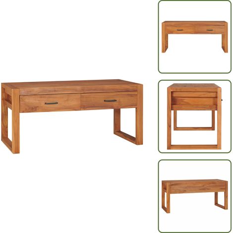 Meuble TV 100x40x45 cm Bois de teck - Meubles Tv - Meuble Tv Bois - Meuble Tv Design - Table Basse Tv - Unité Hi Fi (1/5)