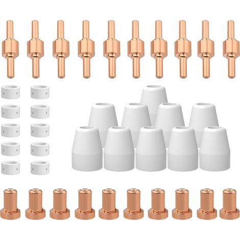 40PCS PT31 Torche Plasma Consommables Torche Plasma Consommables Pointe Plasma Électrode Plasma Buses