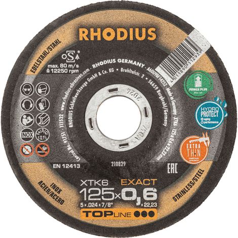 RHODIUS XTK6 EXACT, 50 Stück, 125 x 0,6 mm, Trennscheibe (1/4)