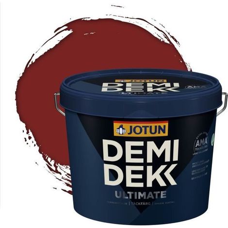 Peinture Bois - DEMI DEKK ULTIMATE - Lasure Opaque Satinée - Rouge Brun - 3L (1/2)