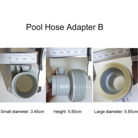 Adaptateur Piscine Type B, 3Pcs Adaptateur De Tuyau De Piscine pour piscines INTEX, Adaptateur de Tuyau de Rechange pour Pompes pour tuyaux de 32mm et 38mm (1/4)