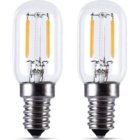 JOORRTAmpoule de réfrigérateur LED2W, T22, 200LM, équivalent à une lampe à incandescence de 15W, blanc chaud 2700K, 230V, réfrigérateur/lampe à sel/avec petite LED E14, [Classe énergétique A+] (1/4)