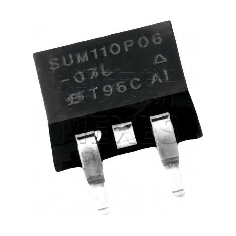 MOSFET canal P VISHAY 60 V 1 10 A en boîtier TO263 (paquet de 5) SUM110P06-07L-E3