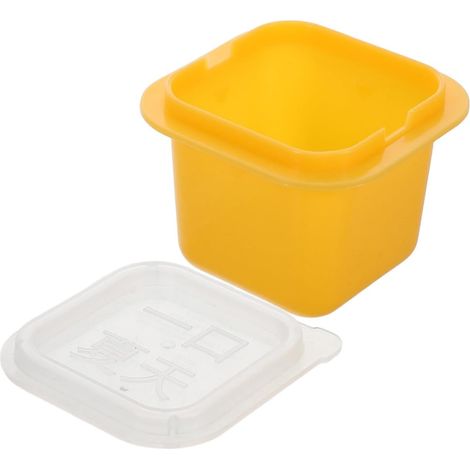 Moule à Glaçons Carré Bac Jaune Pratique avec Couvercle en Pp (1/5)