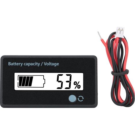 GY-6GD PCB HTN Indicateur de Capacité de Batterie LCD avec Alarme Clignotante 12-84V Blanc (1/5)