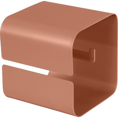 Porta rotolo bagno terracotta in acciaio senza fori Rea (1/5)