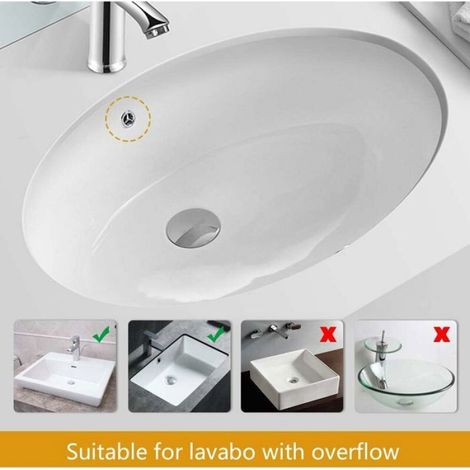 Bonde Lavabo Pop-up - Laiton Chromé - Pour Éviers Cuisine Et Salle De Bain - Diamètre 1 1/4 Pouce - Sans Trop-plein (1/5)