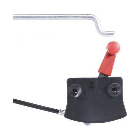 Manette, commande de gaz universelle rouge. Longeur 1,50 m (1/3)