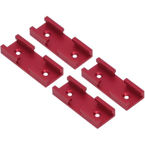 Connecteur croisé de menuiserie en alliage d'aluminium, pièces d'intersection de voie en T pour charpentier rouge 4 pièces (1/5)