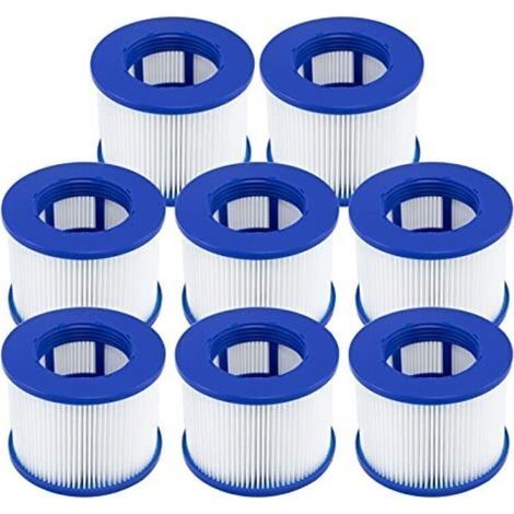 Filtre Spa a Visser, Cartouche filtrante pour Clever Spa,Filtre 75 x 100 mm,Cartouche filtrante pour Spa, 8pcs (1/4)