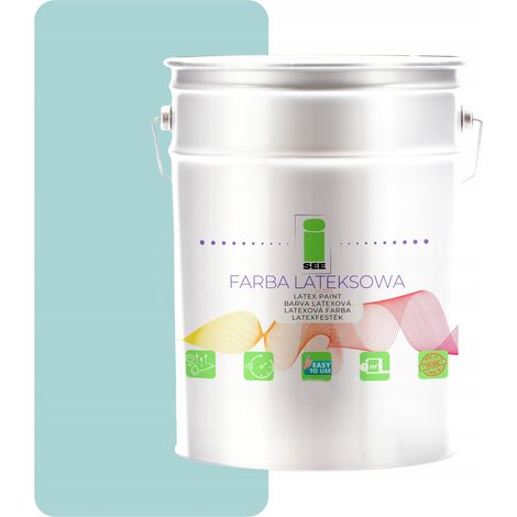 Peinture murale latex pour intérieur bleu turquoise 5L Pologne (1/5)