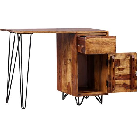 Maison Exclusive - Schreibtisch mit 1 Schublade und 1 Schrank Mas (1/5)