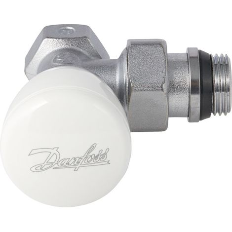 Danfoss – Robinet manuel équerre simple réglage 1/2" – Pour radiateurs – Installation facile – Compatible avec circuits de chauffage (1/3)