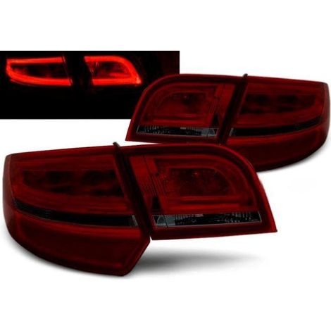 Paire de feux arriere Audi A3 8P Sportback de 2004 a 2008 led rouge fume (1/3)