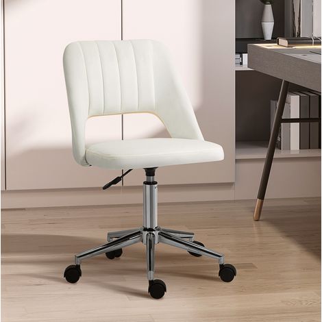 Drehstuhl höhenverstellbar mit Rollen Beige 120 kg OKMYHOME (1/5)