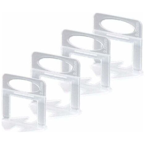 Niveleur Carrelage, Croisillon Carrelage Autonivelant 2mm Croisillon Autonivelant, pour L'installation de Carreaux de Sol et Mur (200xCroisillon Carrelage 2mm) (1/5)