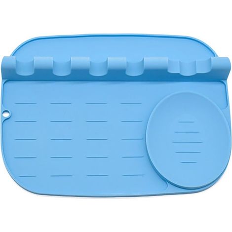 Support à ustensiles de cuisine en silicone souple antidérapant, résistant à la chaleur, organisateur multifonction pour spatules. (1/5)