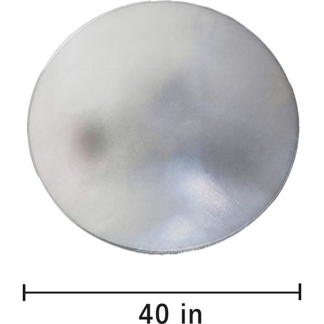 EASYCOMFORT Tapis de feu feu tapis four extérieur brasier tapis isolant argent rond ignifuge rond 40 pouces (1/5)