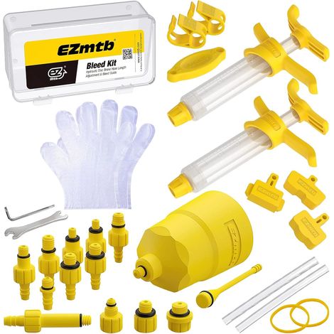Kit de purge de frein à disque hydraulique pour Shimano Tektro Magura SRAM, kit de changement de frein, kit hydraulique, vélo d'extérieur - Outil de vélo minéral (1/5)
