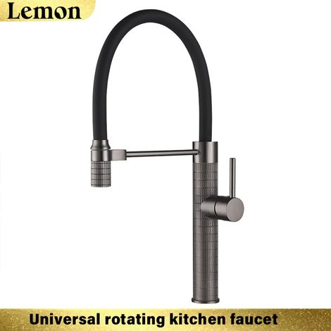 Robinet de cuisine purificateur d'eau (Gris anthracite G1/2) avec double sortie pour le mélange d'eau potable pure (1/5)