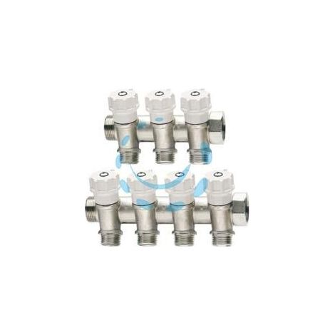 COLLETTORE DI DISTRIBUZIONE COMPONIBILE CON VALVOLE ART.465 - MM 3/4" - 4 derivazioni M 1/2"