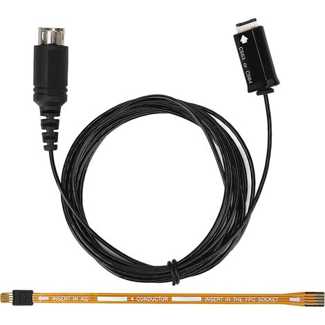 Câble de programmation CIC noir, réglage du volume, transmission précise du signal, connexion USB pour test et configuration (1/5)