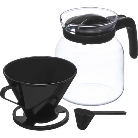 Glaskanne mit Filter und Deckel, 1,2 l