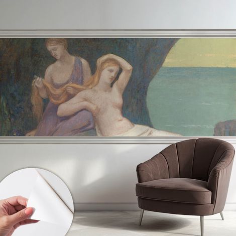 Papier peint adhésif décoratif pour salon chambre et cuisine Facile à poser avec colle Scène balnéaire 250x104 cm (1/5)