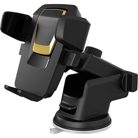 Support téléphone voiture universel, tableau de bord console centrale, ventilation, antidérapant ventouse, support navigation doré (1/5)