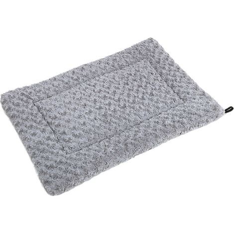 Coussin moelleux pour chiens/chats, lavable, gris clair, 60 x 90 cm (1/4)
