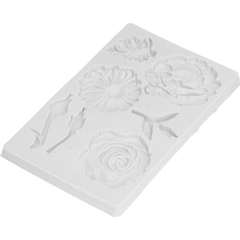 Moule à chocolat en silicone alimentaire, facile à démouler, formes variées de fleurs, moule à gâteau en résine pour desserts faits maison 50-2252 Gris (1/5)