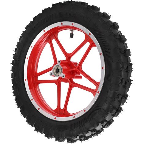 2,510 Zoll Hinterreifen, rutschfester Gummiersatz, kompatibel mit 47-cm³- und 49-cm³-2-Takt-Mini-Motocross-Motorrädern, rot (1/5)