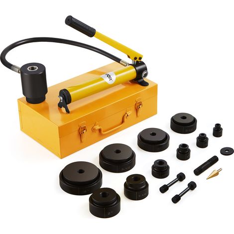 15 T kit de perforation hydraulique 10 poinçons 22-114 mm, poinçonneuse manuelle pour métal et électriciens (1/5)