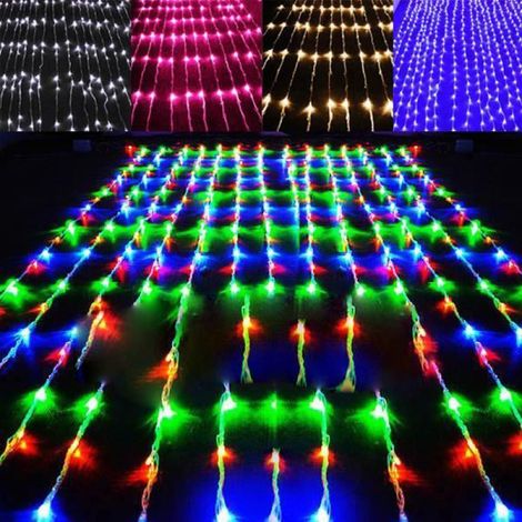 Guirlande Lumineuse - Rideau 300 LED - 3 m x 3 m - Prise EU 220 V - Décoration Intérieure Extérieure - 1 Pièce (1/4)
