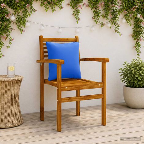 vidaXL Back Cushion PUTTEN 4 pcs 100% Polyester Royal Blue (1/5)
