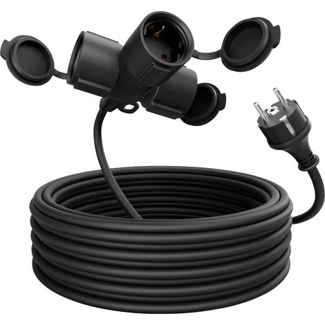 ABSINA Câble de rallonge 151234, 3 prises, 10 m (1/5)