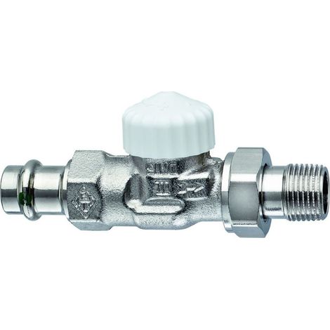 HEIMEIER Thermostat-Ventilunterteil V-exact II, Durchgang, ViegaPress 15 mm, 3718-15.000 (1/2)